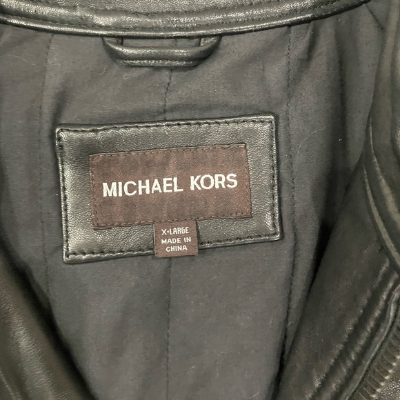 Micheal Kors mens leather Motorcycle Jacket - Picture 4 of 4
